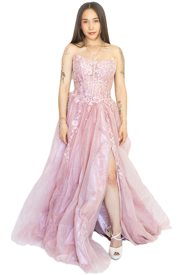 vestido Rosa Palo S en renta