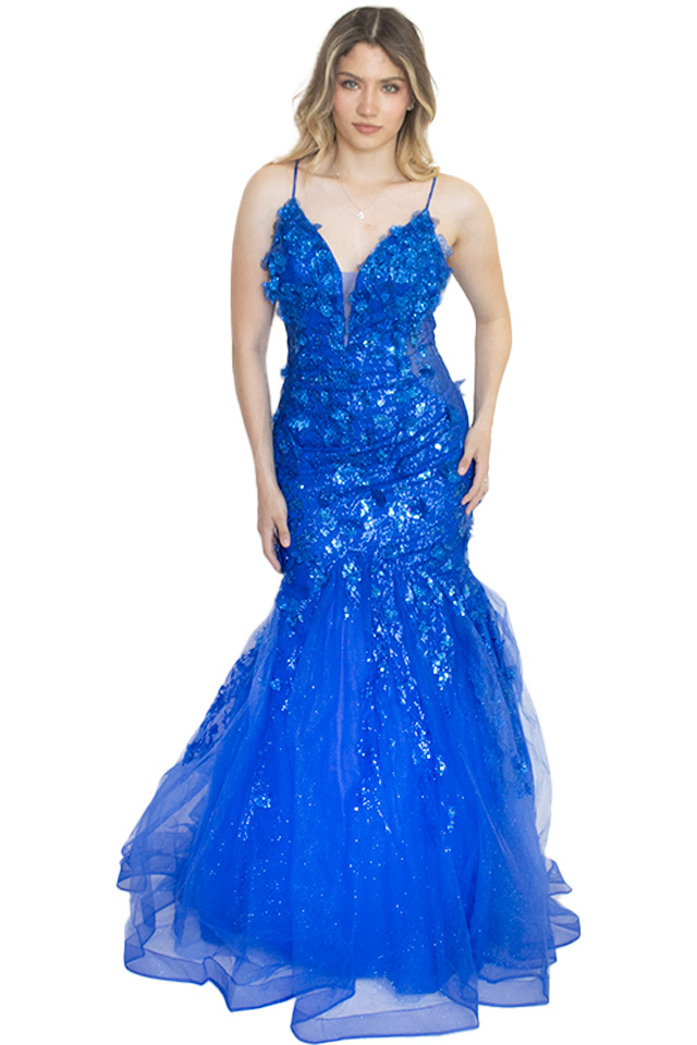 vestido Azul Rey M en renta