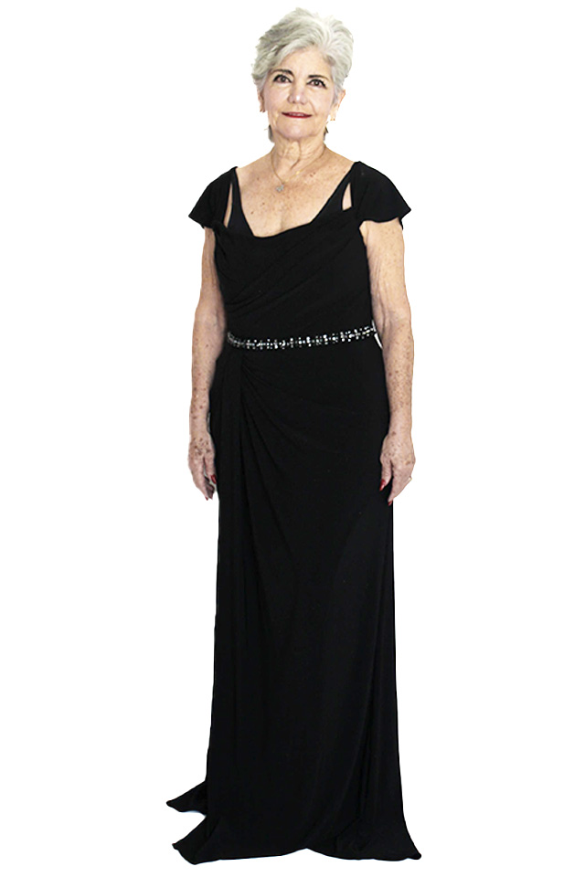 vestido Adriana Papel en renta