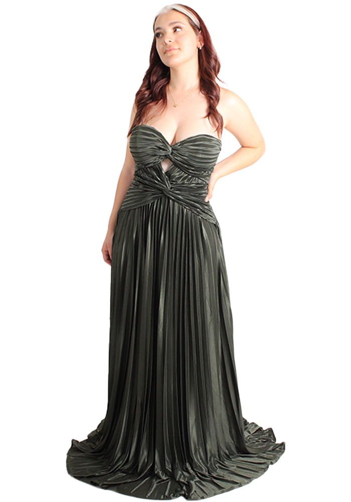 vestido Verde Olivo S en renta