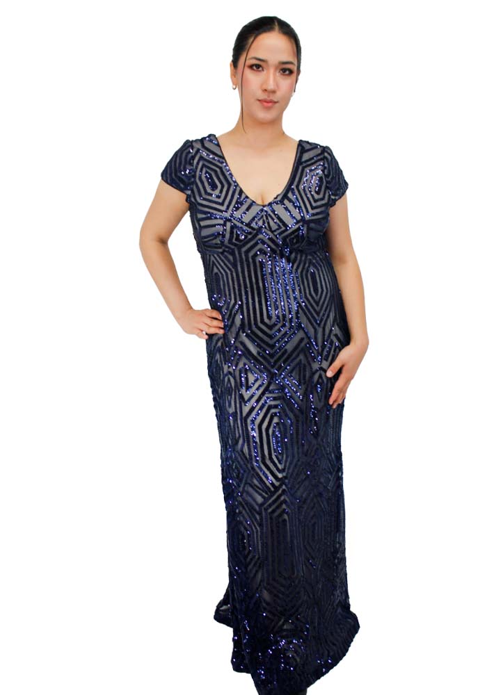 vestido R&M Richards en renta