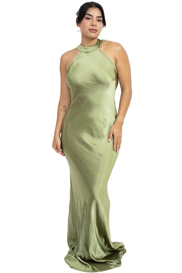 vestido Verde Olivo M en renta